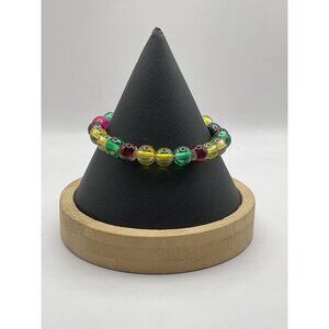 Colorful Glass Beaded Stretch Bracelet